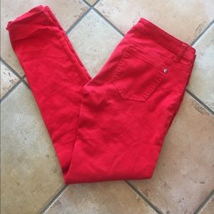 Women's red skinny pants size 7
